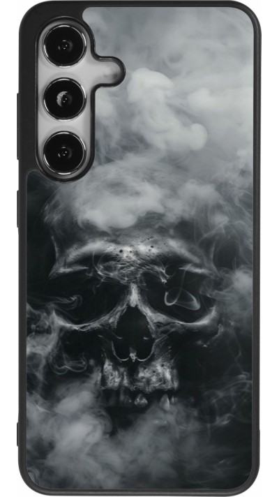 Samsung Galaxy S24 Case Hülle - Silikon schwarz Halloween 2024 smoky skull