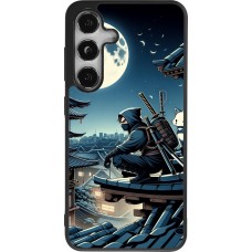 Samsung Galaxy S24 Case Hülle - Silikon schwarz Ninja unter dem Mond