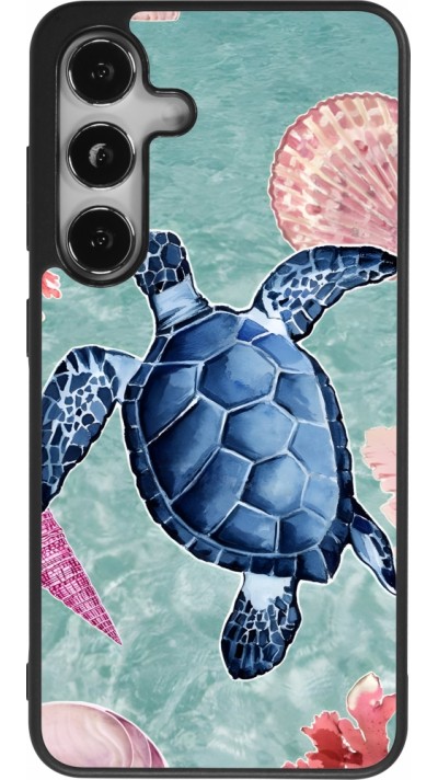 Samsung Galaxy S24 Case Hülle - Silikon schwarz Preppy Turtle