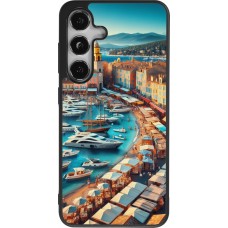 Samsung Galaxy S24 Case Hülle - Silikon schwarz Saint-Tropez Strand