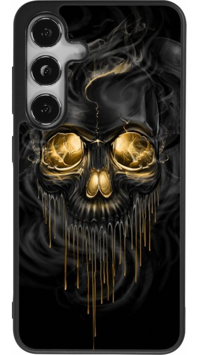 Samsung Galaxy S24 Case Hülle - Silikon schwarz Skull 02