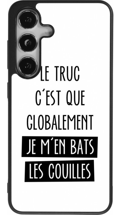 Samsung Galaxy S24 Case Hülle - Silikon schwarz Le truc globalement bats les couilles