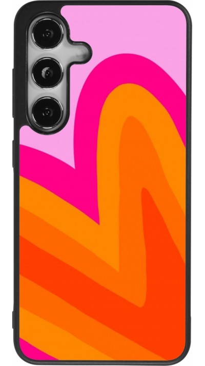 Samsung Galaxy S24 Case Hülle - Silikon schwarz Valentine 2024 heart gradient