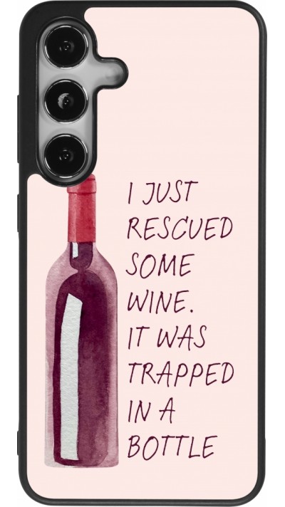 Samsung Galaxy S24 Case Hülle - Silikon schwarz I just rescued some wine