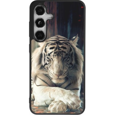 Samsung Galaxy S24 Case Hülle - Silikon schwarz Zen Tiger