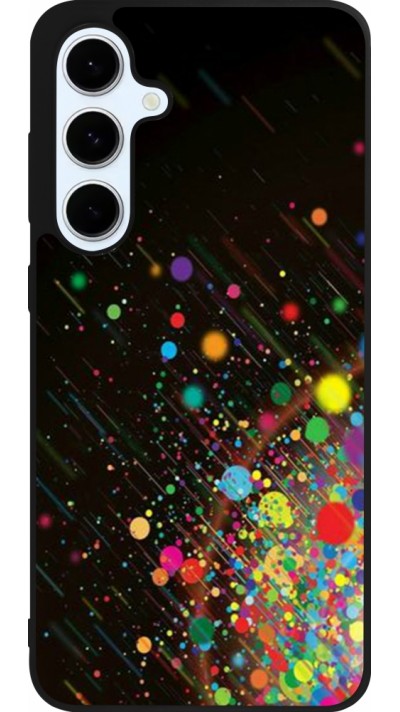 Samsung Galaxy S24 FE Case Hülle - Silikon schwarz Abstract Bubble Lines