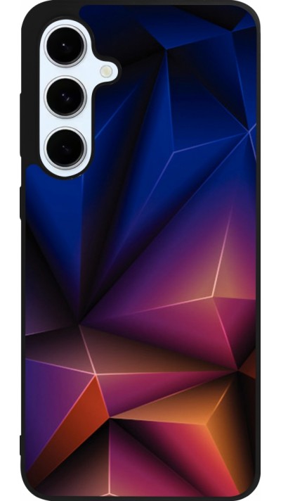 Samsung Galaxy S24 FE Case Hülle - Silikon schwarz Abstract Triangles 