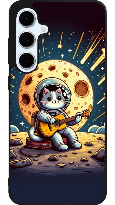 Samsung Galaxy S24 FE Case Hülle - Silikon schwarz AstroKatze RockMond