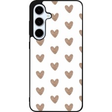 Samsung Galaxy S24 FE Case Hülle - Silikon schwarz Autumn 2024 brown hearts