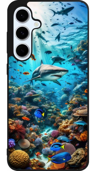 Samsung Galaxy S24 FE Case Hülle - Silikon schwarz Bora Bora Meer und Wunder