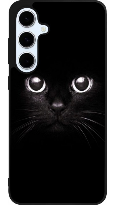 Samsung Galaxy S24 FE Case Hülle - Silikon schwarz Cat eyes