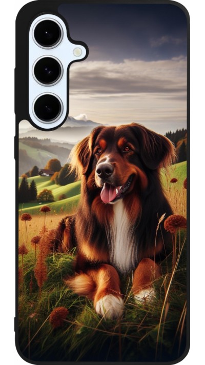 Samsung Galaxy S24 FE Case Hülle - Silikon schwarz Hund Land Schweiz