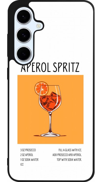 Samsung Galaxy S24 FE Case Hülle - Silikon schwarz Cocktail Rezept Aperol Spritz