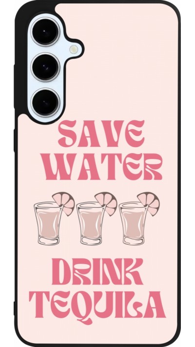 Samsung Galaxy S24 FE Case Hülle - Silikon schwarz Cocktail Save Water Drink Tequila