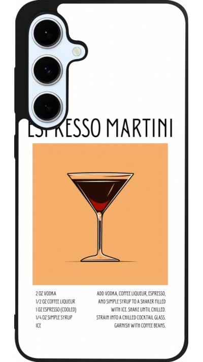 Samsung Galaxy S24 FE Case Hülle - Silikon schwarz Cocktail Rezept Espresso Martini