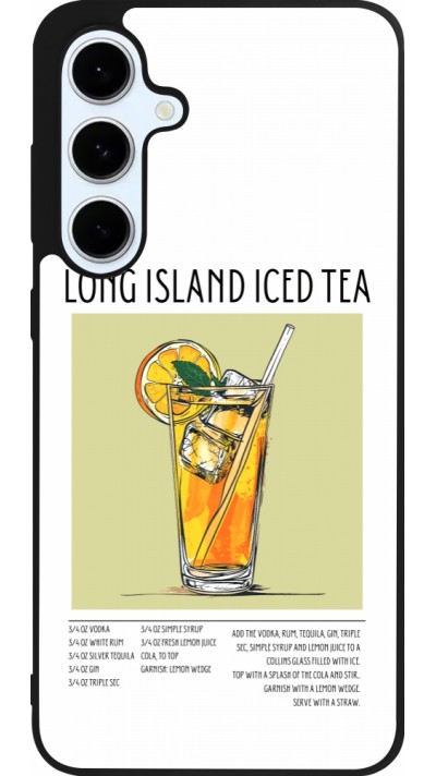 Samsung Galaxy S24 FE Case Hülle - Silikon schwarz Cocktail Rezept Long Island Ice Tea