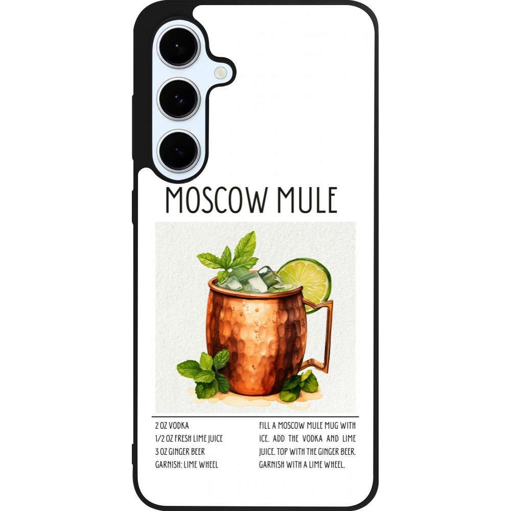 Samsung Galaxy S24 FE Case Hülle - Silikon schwarz Cocktail Rezept Moscow Mule