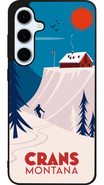 Samsung Galaxy S24 FE Case Hülle - Silikon schwarz Crans-Montana Cabane