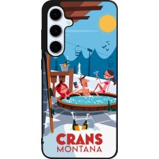 Samsung Galaxy S24 FE Case Hülle - Silikon schwarz Crans-Montana Mountain Jacuzzi