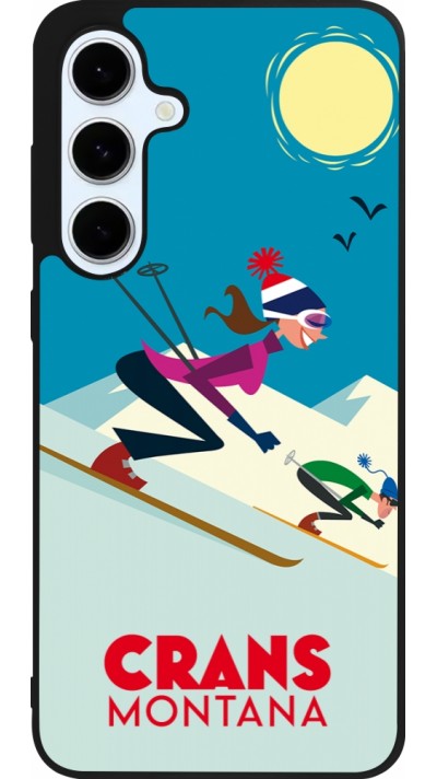 Samsung Galaxy S24 FE Case Hülle - Silikon schwarz Crans-Montana Ski Downhill