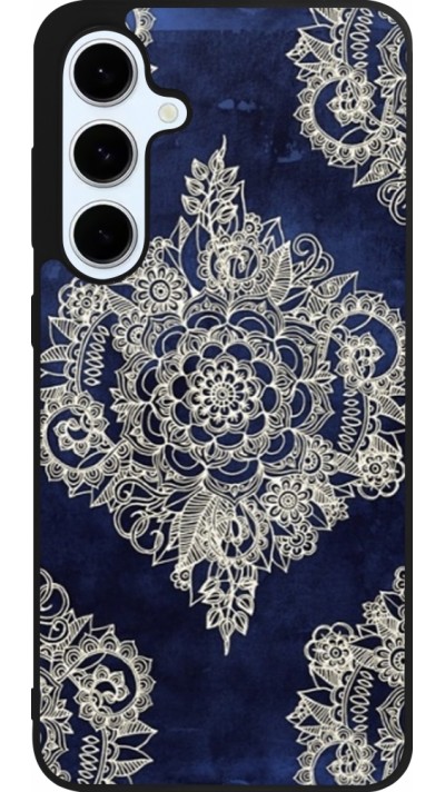 Samsung Galaxy S24 FE Case Hülle - Silikon schwarz Cream Flower Moroccan