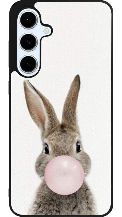 Samsung Galaxy S24 FE Case Hülle - Silikon schwarz Easter 2023 bubble gum bunny