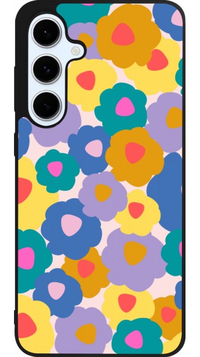 Samsung Galaxy S24 FE Case Hülle - Silikon schwarz Easter 2024 flower power