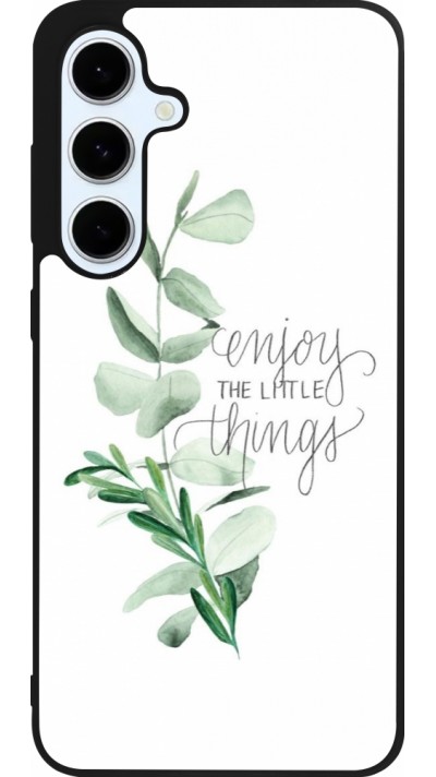 Samsung Galaxy S24 FE Case Hülle - Silikon schwarz Enjoy the little things