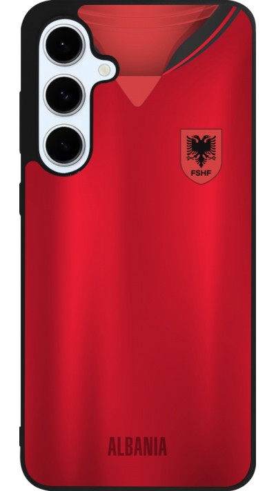 Samsung Galaxy S24 FE Case Hülle - Silikon schwarz Albanien personalisierbares Fussballtrikot