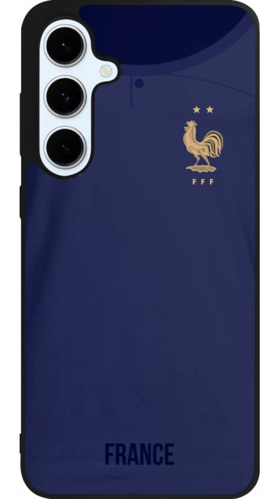 Samsung Galaxy S24 FE Case Hülle - Silikon schwarz Frankreich 2022 personalisierbares Fussballtrikot