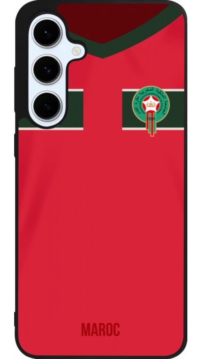 Samsung Galaxy S24 FE Case Hülle - Silikon schwarz Marokko 2022 personalisierbares Fussballtrikot