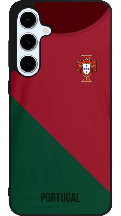 Samsung Galaxy S24 FE Case Hülle - Silikon schwarz Fussballtrikot Portugal2022