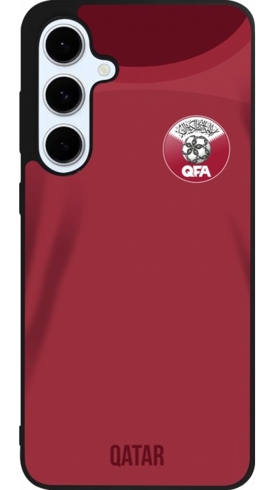 Samsung Galaxy S24 FE Case Hülle - Silikon schwarz Katar 2022 personalisierbares Fussballtrikot