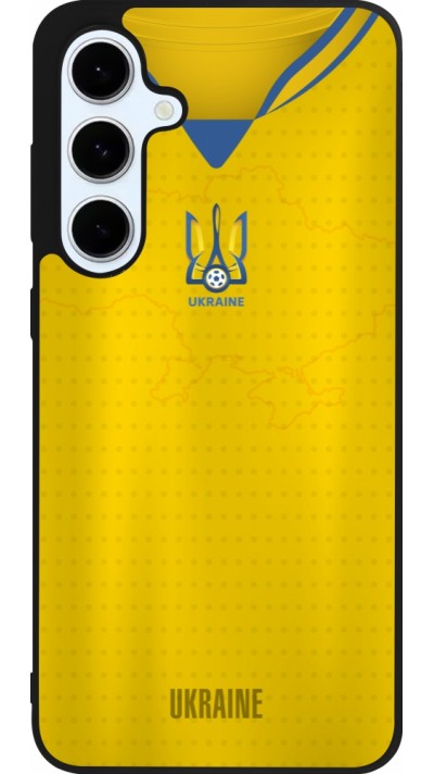 Samsung Galaxy S24 FE Case Hülle - Silikon schwarz Fussballtrikot Ukraine