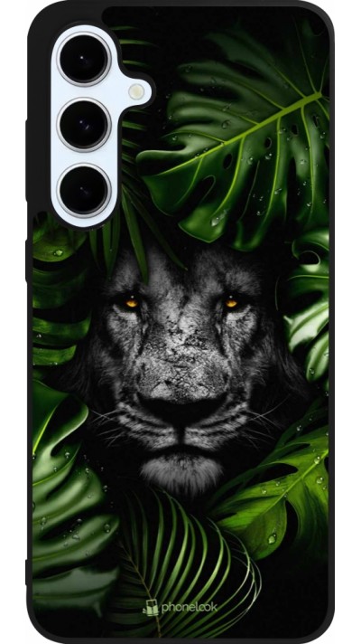 Samsung Galaxy S24 FE Case Hülle - Silikon schwarz Forest Lion