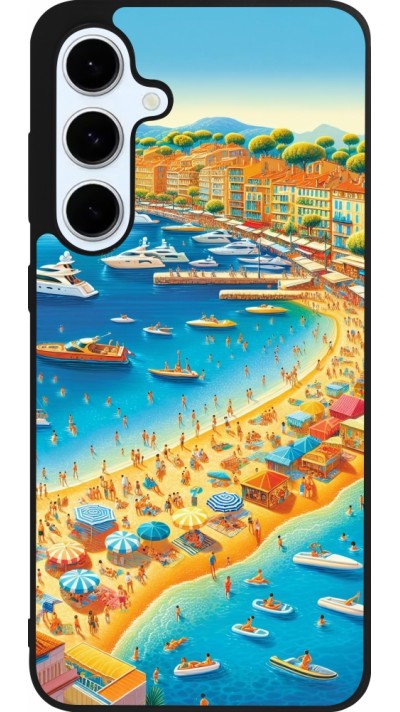 Samsung Galaxy S24 FE Case Hülle - Silikon schwarz French Riviera People