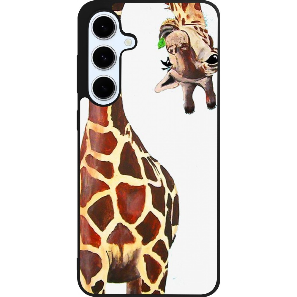 Samsung Galaxy S24 FE Case Hülle - Silikon schwarz Giraffe Fit