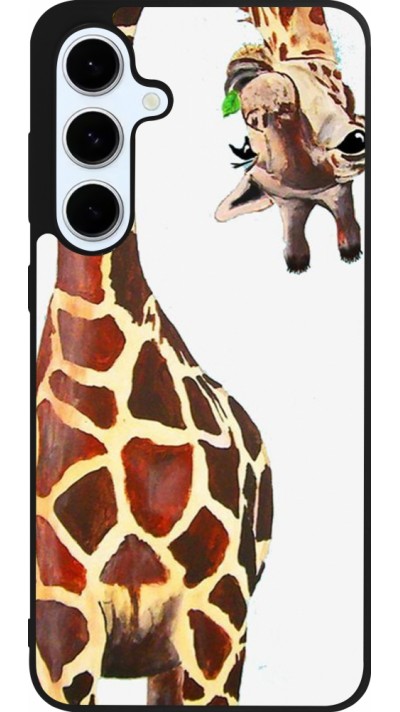 Samsung Galaxy S24 FE Case Hülle - Silikon schwarz Giraffe Fit