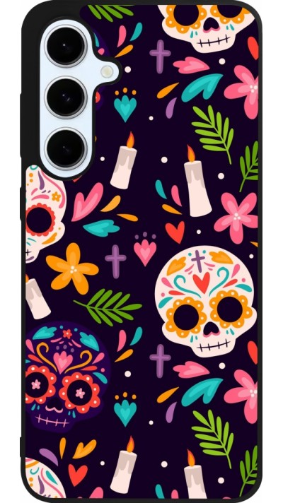 Samsung Galaxy S24 FE Case Hülle - Silikon schwarz Halloween 2023 mexican style