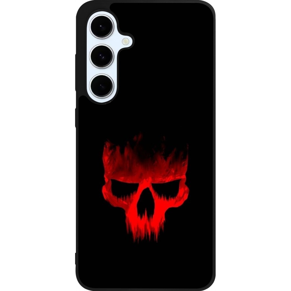 Samsung Galaxy S24 FE Case Hülle - Silikon schwarz Halloween 2023 scary skull