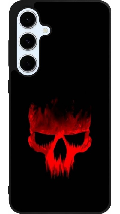 Samsung Galaxy S24 FE Case Hülle - Silikon schwarz Halloween 2023 scary skull