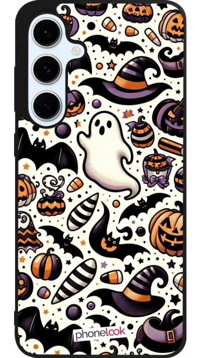 Samsung Galaxy S24 FE Case Hülle - Silikon schwarz Halloween 2024 Niedliches Muster