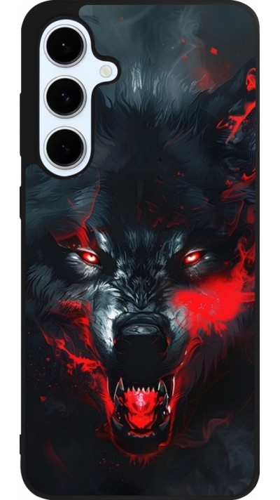 Samsung Galaxy S24 FE Case Hülle - Silikon schwarz Halloween 2024 mad werewolf