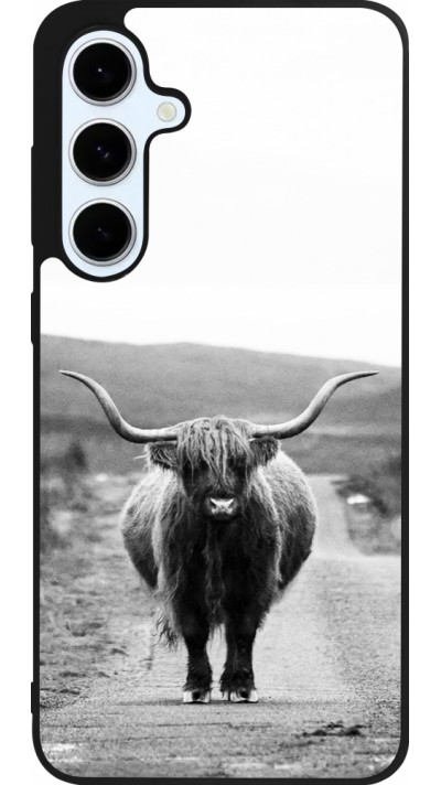 Samsung Galaxy S24 FE Case Hülle - Silikon schwarz Highland cattle