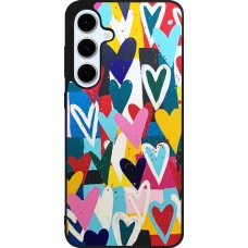 Samsung Galaxy S24 FE Case Hülle - Silikon schwarz Joyful Hearts