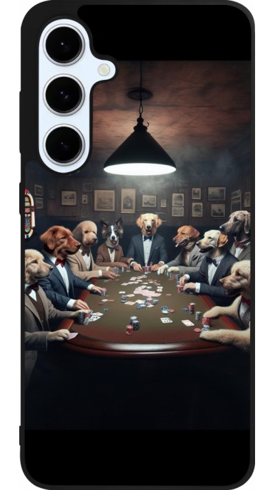 Samsung Galaxy S24 FE Case Hülle - Silikon schwarz Die Pokerhunde