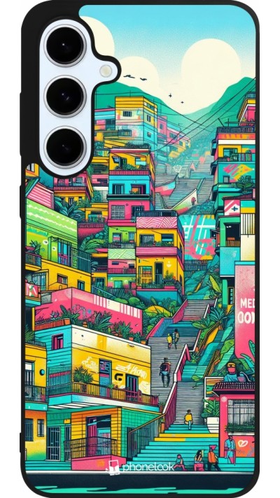 Samsung Galaxy S24 FE Case Hülle - Silikon schwarz Medellin Comuna 13 Kunst