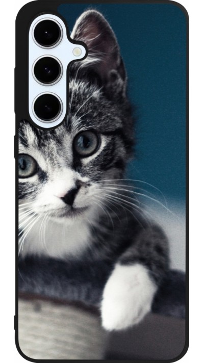 Samsung Galaxy S24 FE Case Hülle - Silikon schwarz Meow 23