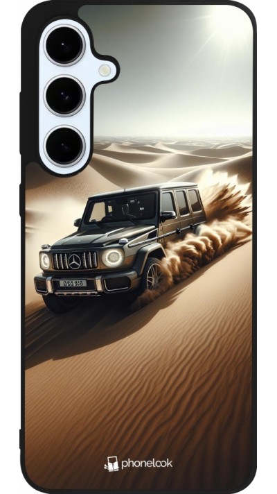 Samsung Galaxy S24 FE Case Hülle - Silikon schwarz Mercedes G Drift Wueste