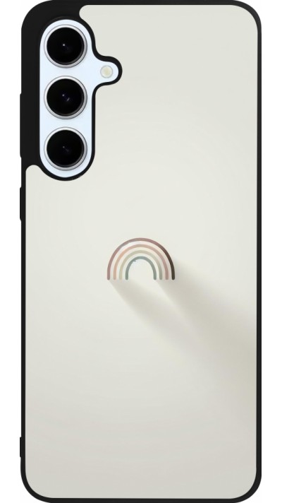 Samsung Galaxy S24 FE Case Hülle - Silikon schwarz Mini Regenbogen Minimal